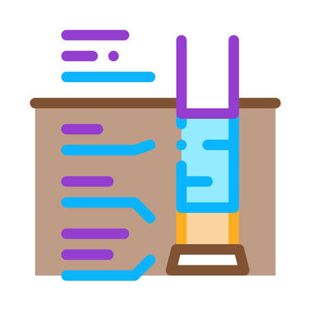 house foundation structure icon vector. house foundation structure sign. color symbol illustrationのイラスト素材