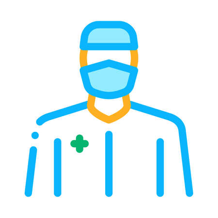 doctor profession icon vector. doctor profession sign. color symbol illustrationのイラスト素材