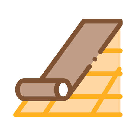 roof bitumen shingle icon vector. roof bitumen shingle sign. color symbol illustrationのイラスト素材