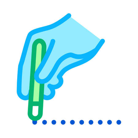 surgeon marks site of incision icon vector. surgeon marks site of incision sign. color symbol illustrationのイラスト素材