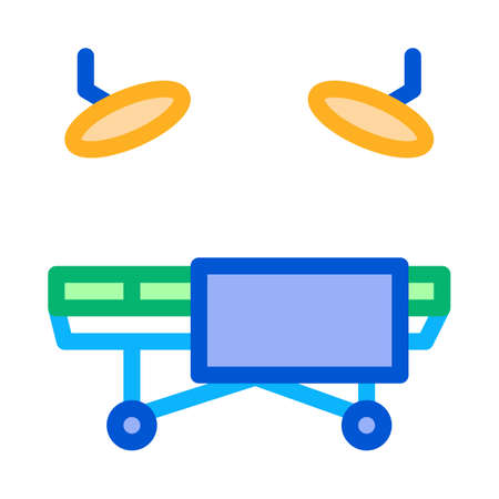 surgical table icon vector. surgical table sign. color symbol illustrationのイラスト素材