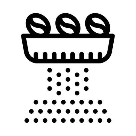 coffee production delivery icon vector. coffee production delivery sign. isolated contour symbol illustrationのイラスト素材