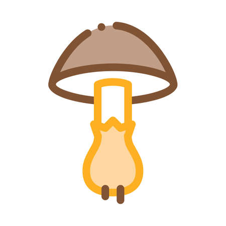 mushroom vegetable icon vector. mushroom vegetable sign. color symbol illustrationのイラスト素材