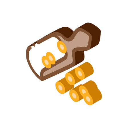 soy beans scapula icon vector. isometric soy beans scapula sign. color isolated symbol illustrationのイラスト素材