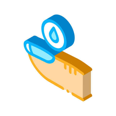 nail water icon vector. isometric nail water sign. color isolated symbol illustrationのイラスト素材