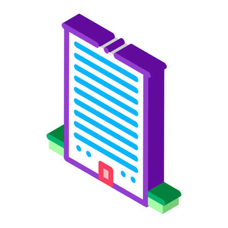 akyscraper apertments icon vector. isometric akyscraper apertments sign. color isolated symbol illustrationのイラスト素材