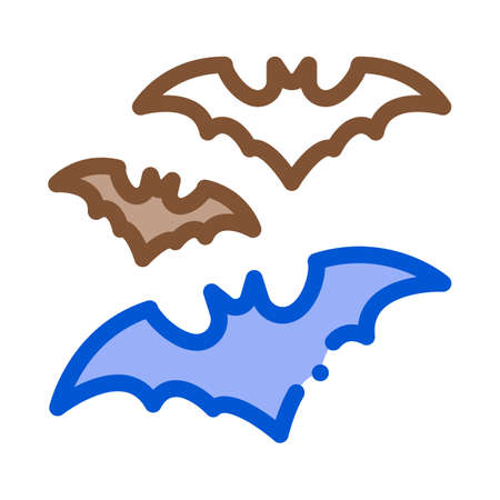 halloween bat icon vector. halloween bat sign. color symbol illustrationのイラスト素材