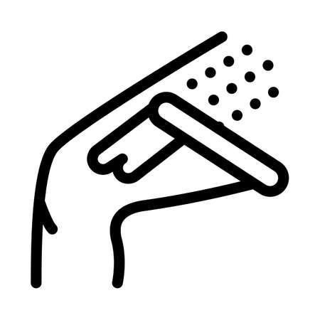 leg waxing for depilation icon vector. leg waxing for depilation sign. isolated contour symbol illustrationのイラスト素材