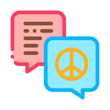 talking about tolerance and peace icon vector. talking about tolerance and peace sign. color symbol illustrationのイラスト素材