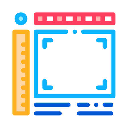 picture size frame icon vector. picture size frame sign. color symbol illustrationのイラスト素材