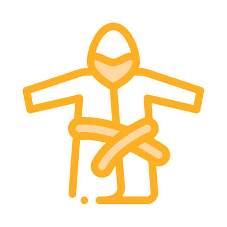 bathrobe clothes icon vector. bathrobe clothes sign. isolated contour symbol illustrationのイラスト素材