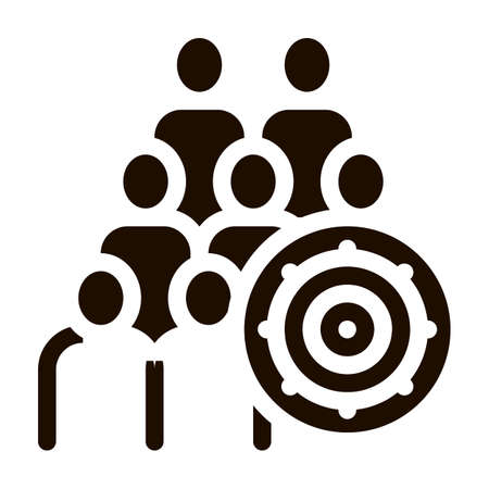 Bacteria Germ And People Vector Icon. Infection Micro Organism And Group Of Silhouette Pictogram. Microbe Type Virus Biology Microorganism Contour Monochrome Illustrationのイラスト素材