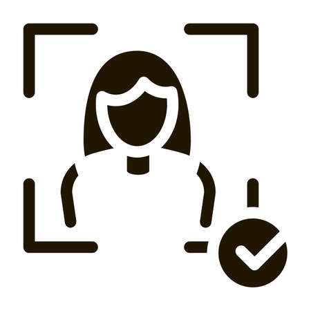 Woman Winner Human Talent Icon Vector . Contour Illustrationのイラスト素材