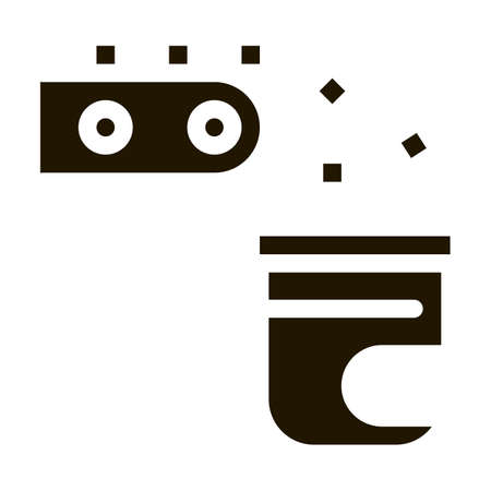 Factory Rolling Production Metallurgical Icon Vector . Contour Illustrationのイラスト素材