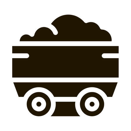 Heavy Truck with Material Metallurgical Icon Vector . Contour Illustrationのイラスト素材