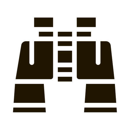 Binoculars glyph icon vector. Binoculars Sign. isolated symbol illustrationのイラスト素材