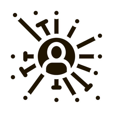 Network glyph icon vector. Network Sign. isolated symbol illustrationのイラスト素材