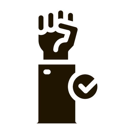 Cast Vote glyph icon vector. Cast Vote Sign. isolated symbol illustrationのイラスト素材