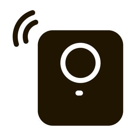Alarm Signal Sensor glyph icon vector. Alarm Signal Sensor Sign. isolated symbol illustrationのイラスト素材