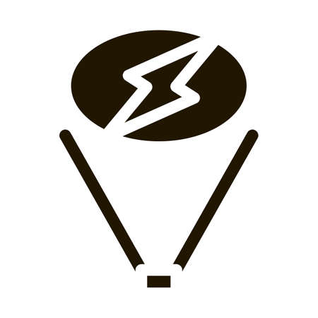 Floodlight Give Signal glyph icon vector. Floodlight Give Signal Sign. isolated symbol illustrationのイラスト素材