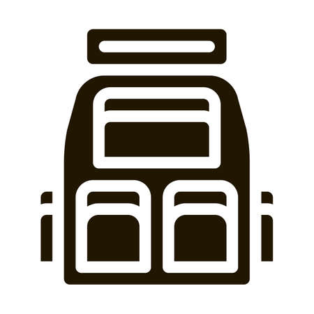 Travel Camping Backpack glyph icon vector. Travel Camping Backpack Sign. isolated symbol illustrationのイラスト素材