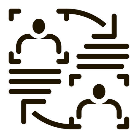 Personality Information Comparison glyph icon vector. Personality Information Comparison Sign. isolated symbol illustrationのイラスト素材