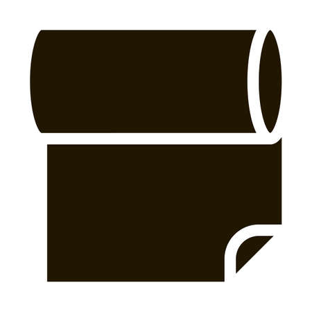 Fabric Roll glyph icon vector. Fabric Roll Sign. isolated symbol illustrationのイラスト素材