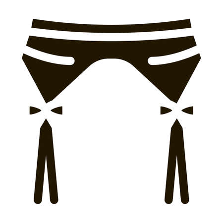 Suspender Belt glyph icon vector. Suspender Belt Sign. isolated symbol illustrationのイラスト素材
