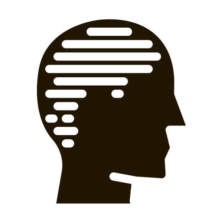 Trimmed Bald Man glyph icon vector. Trimmed Bald Man Sign. isolated symbol illustrationのイラスト素材