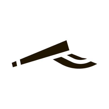 Tennis Sport Hat glyph icon vector. Tennis Sport Hat Sign. isolated symbol illustrationのイラスト素材