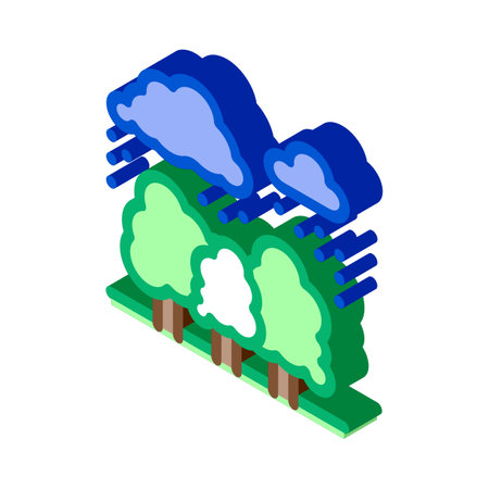 tropical rain icon vector. isometric tropical rain sign. color isolated symbol illustrationのイラスト素材