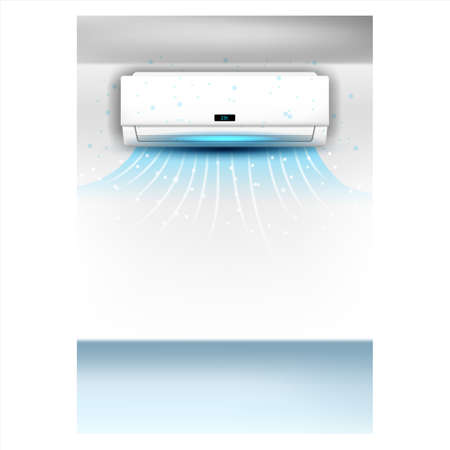 Air Conditioner System Advertising Poster Vector Illustrationのイラスト素材