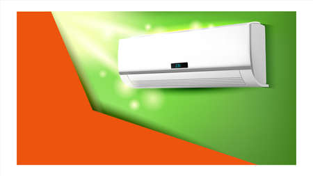 Air Conditioner Repair Service Promo Poster Vectorのイラスト素材