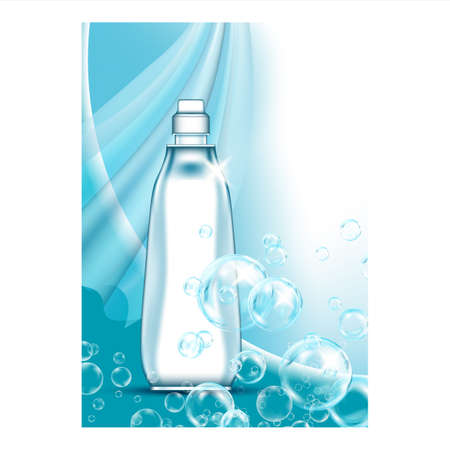 Pro Wash Liquid Package Advertising Poster Vectorのイラスト素材