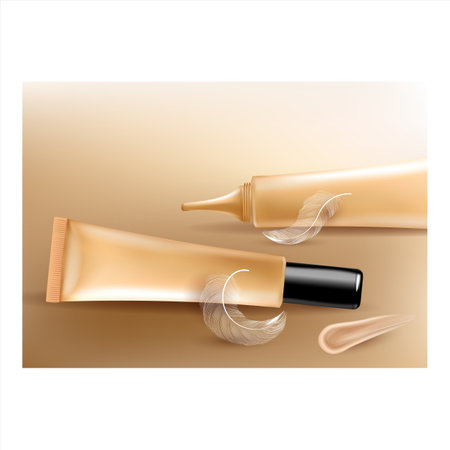 Concealer Skin Package Promotional Banner Vector Illustrationのイラスト素材