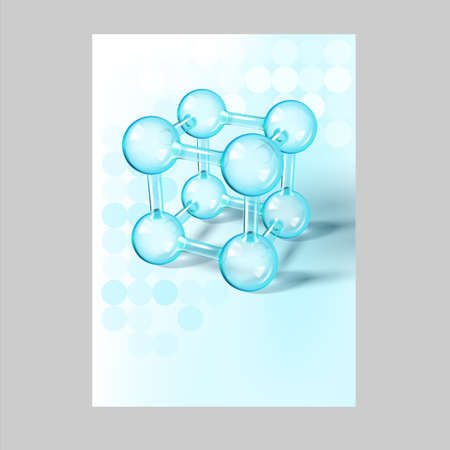 Scientific Genetic Research Cover Design Vector Illustrationのイラスト素材