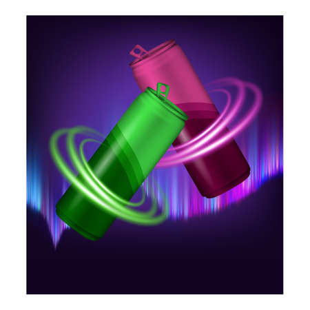 New Flavors Power Drink Promotional Banner Vectorのイラスト素材