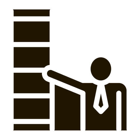 Human Stairs Icon Vector Glyph Illustrationのイラスト素材