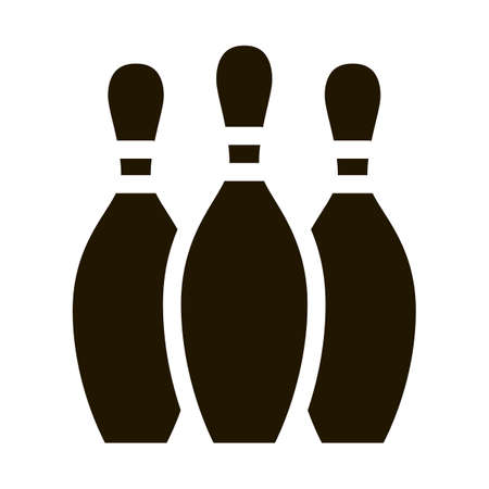 Bowling Skittles Icon Vector Glyph Illustrationのイラスト素材