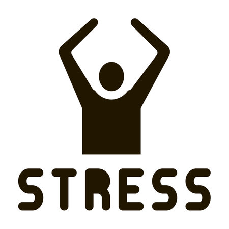 Stress Human Icon Vector Glyph Illustrationのイラスト素材
