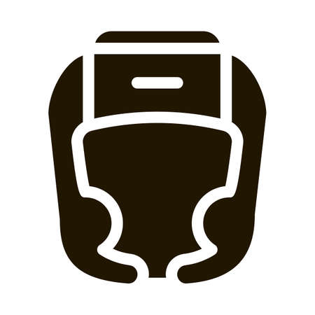 Boxer Helmet Icon Vector Glyph Illustrationのイラスト素材