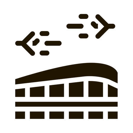 Airport Building Station Icon Vectorのイラスト素材