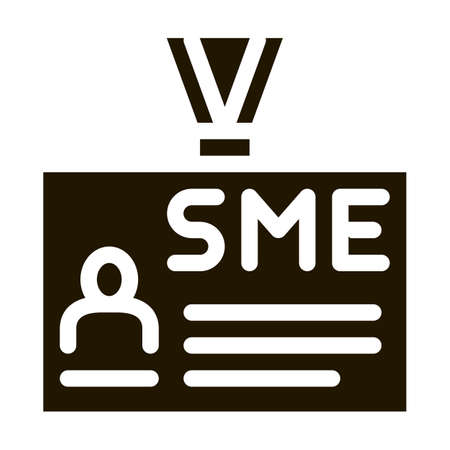 Sme Worker Badge With Photo Icon Vectorのイラスト素材