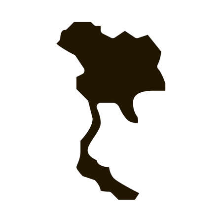Thailand Geographic Map Icon Vectorのイラスト素材
