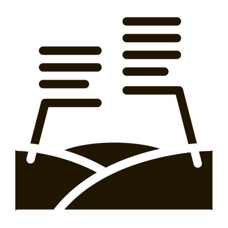 Topography Characteristics Icon Vectorのイラスト素材