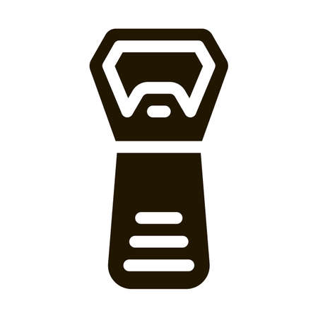 Bottle Cap Opener Icon Vector Glyph Illustrationのイラスト素材
