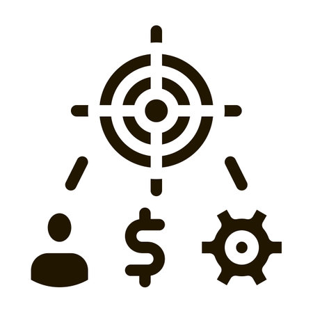 Man Target Money Icon Vector Glyph Illustrationのイラスト素材
