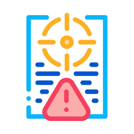 risk policy color icon vector. risk policy sign. isolated symbol illustrationのイラスト素材