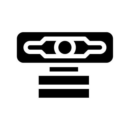 web camera glyph icon vector. web camera sign. isolated symbol illustrationのイラスト素材