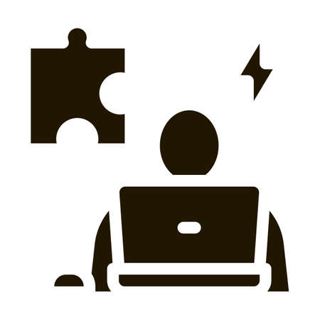 human testing software glyph icon vector. human testing software sign. isolated symbol illustrationのイラスト素材